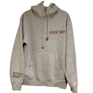 Taylor Swift Loving Him Was Red Gray Hoodie Sweatshirt 2021 Size SMALL EUC